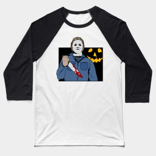 Michael Myers with Pumpkin Baseball T-Shirt